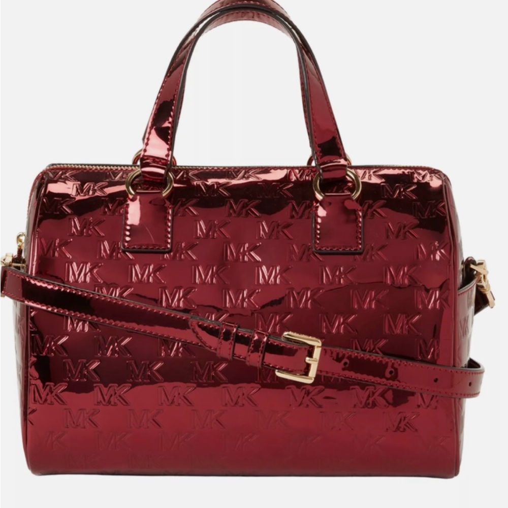 Michael Kors Mason Red Patent Leather Satchel
